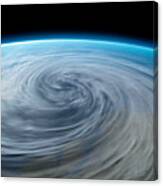 Hurricane On Planet Earth Canvas Print