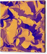 Hydrangea Abstract Gold Duotone Canvas Print