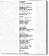 I Am Becoming - Poem With Design Canvas Print