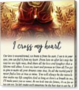 I Cross My Heart Signed For Fan Canvas Poster Canvas Print