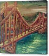 I Opened My Heart At The Golden Gate Bridge Canvas Print