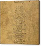 Everybody by Backstreet Boys Vintage Song Lyrics on Parchment Greeting Card