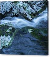 Ice On The Millstone River Canvas Print