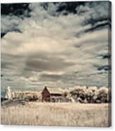 I'll Take The Train Home - Series - Kittel Groff Nd Homestead With Train Car Add-on Canvas Print