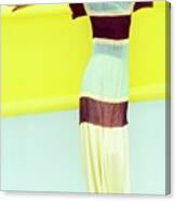 Iman In Mary Mcfadden Striped Tunic Canvas Print
