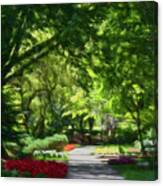 Impressionist Garden Path Canvas Print