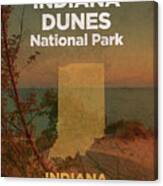 Indiana Dunes National Park In Indiana Travel Poster Series Of National Parks Number 37 Canvas Print