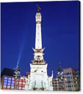 Indianapolis Indiana Soldiers And Sailors Monument At Night Phot Canvas Print
