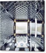 Inner View Of A Steel Grater In The Kitchen. Canvas Print