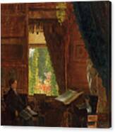 Interior Of A Library Canvas Print