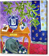 Interior With A Dog By Henri Matisse 1934 Canvas Print