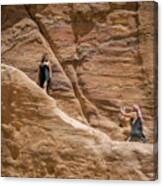 An Intimate Moment In Petra Canvas Print