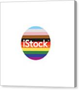 Istock Logo Pride Circle Canvas Print