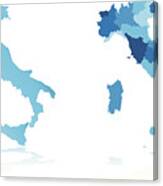 Italy Map Canvas Print