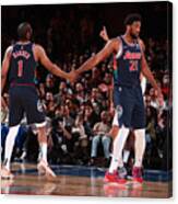 James Harden And Joel Embiid Canvas Print