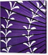 Japanese Folk Art - Purple Parasol Canvas Print