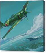 Japanese Shiden-kai George Fighter Plane Defending Japanese Homeland Canvas Print