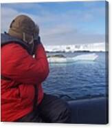 Jeff At Jsj Photography In Antarctica With Seals Canvas Print