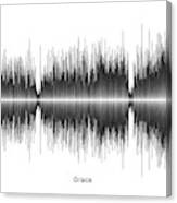 Jeff Buckley Grace Sound Wave Art Canvas Print