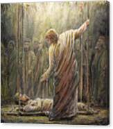 Jesus Heals A Paralyzed Man Canvas Print