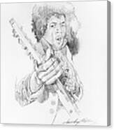 Jimi Hendrix Sketches Of Music Canvas Print