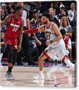 Jimmy Butler And Jamal Murray Canvas Print