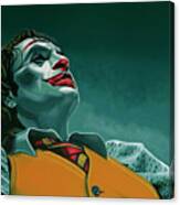 Joaquin Phoenix In Joker Painting Canvas Print