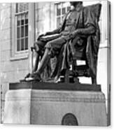 John Harvard Statue At Harvard University Canvas Print