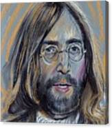 John Lennon Blue Portrait Canvas Print