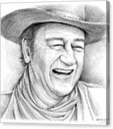 John Wayne - Pencil Sketch Canvas Print