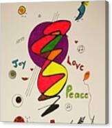 Joy Love Peace 1114 Canvas Print