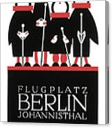 Julius Klinger Posters - Flugplatz Berlin Johannisthal, Air Field Advertisement Canvas Print