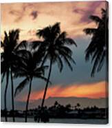 Jupiter Inlet Palms At Sunset Canvas Print