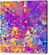 Kartika - Artistic Colorful Abstract Carnival Splatter Watercolor Digital Art Canvas Print