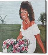 Kay On Her Wedding Day In St Lucia Canvas Print