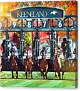 Keeneland Fall Starting Gate Canvas Print