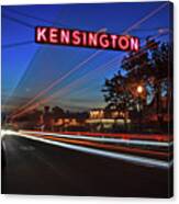 Kensington Neon Sign Canvas Print