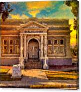 Kern Branch, Beale Memorial Library, In Bakersfield, California - Digital Painting Canvas Print