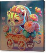 Kittie Floral  Conestoga Wagon Canvas Print