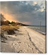 Kurzeme Beach Is The Longest Beach In Europe Latvia Canvas Print