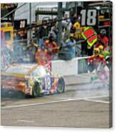 Kyle Busch Pit Stop - Nascar - Kansas Speedway Canvas Print