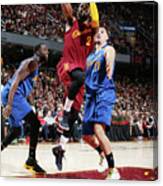 Kyrie Irving And Klay Thompson Canvas Print