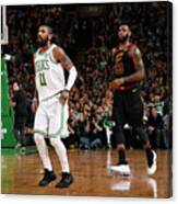 Kyrie Irving And Lebron James Canvas Print