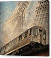 L Train Chicago Abstraction - Chicago, Illinois Canvas Print