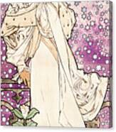 La Dame, Aux Camelias, Sarah Bernhardt 1896 Canvas Print