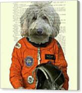 Labradoodle Astronaut, Space Animal Dictionary Art Print Canvas Print