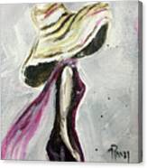 Lady In A Big Hat Canvas Print