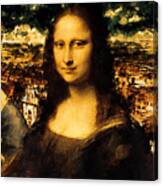Lady With An Ermine, Mona Lisa, And La Belle Ferronniere - Digital Recreation Canvas Print