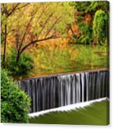 Lake Fayetteville Trail Spillway Waterfall - Northwest Arkansas Canvas Print