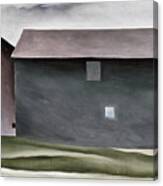 Lake George Barns - Modernist Village View Painting Canvas Print